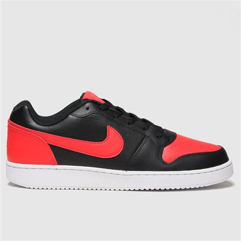 Nike Black & Orange Ebernon Low Trainers - Trainerspotter