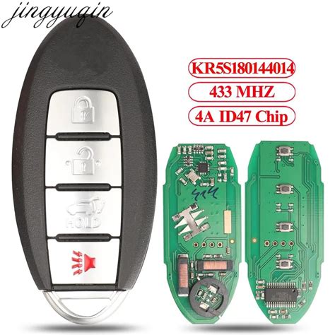 Jingyuqin 3 1 Button Remote Car Key Alarm 433MHz 4A ID47 Chip For