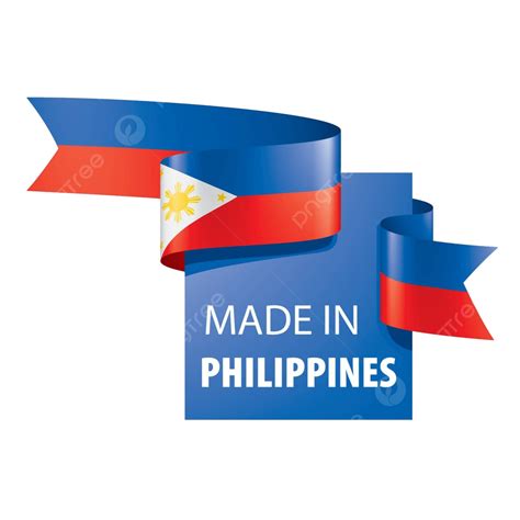 Vector Illustration Of The Flag Of The Philippines Against A White