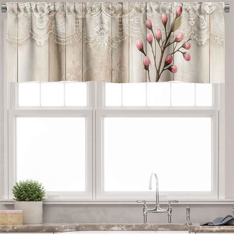 Ambesonne Oriental Lace Print Window Valance Pack Of 2