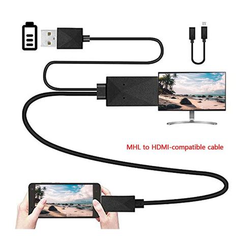 Universal Android Phone Mhl Micro Usb To Hdmi Compatible 1080p Hd Tv