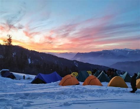 Breathtaking Sunset At Kedarkantha Base Camp