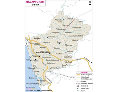 Buy Malappuram District Map Online