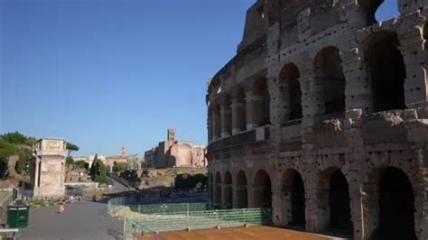 Exterior Facade Of Ancient Ruined Of Rom Stock Video Pond5