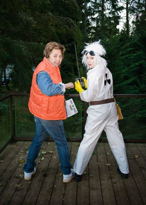 Our Back To The Future Halloween Costumes Marty Mcfly And Doc Brown