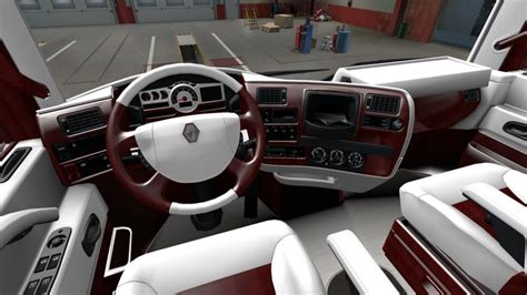 Renault Magnum Bordo White Interior | ETS2 mods