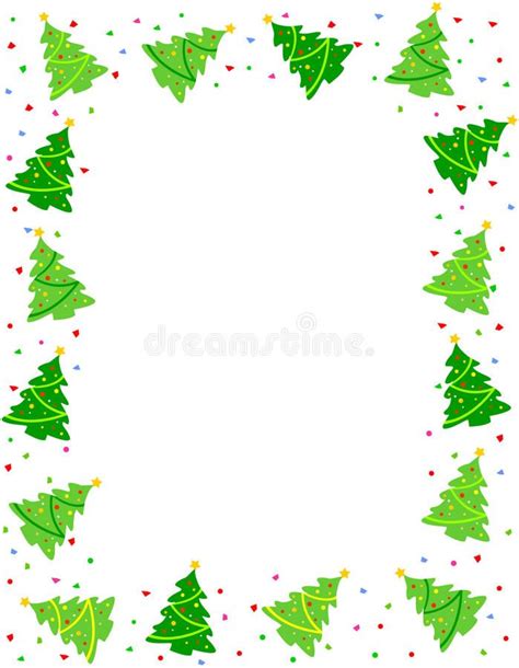 Christmas Tree border stock vector. Illustration of noel - 11217654 ...