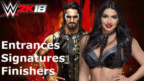 Wwe 2k18 Billie Kay Entrance Signatures Finishers Youtube