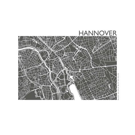 Unique Brightly Coloured Map Posters Of Hanover Spaces