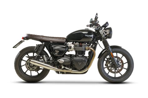 Remus Custom Stainless Steel Black Slip Ons Set Ec Approved For Triumph