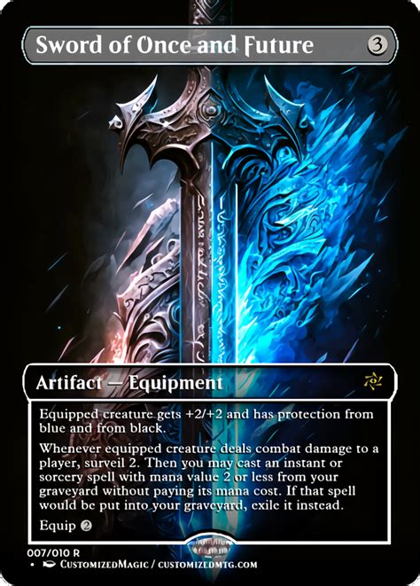 Full Art Borderless Sword Of X And Y | Magic The Gathering Proxy Cards