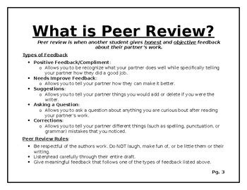 Peer Review Writing Workshop By Elisha Carter Tpt