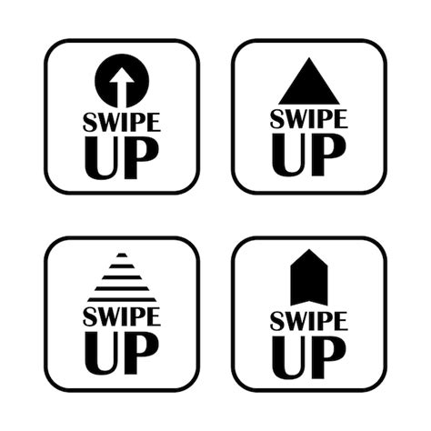 Premium Vector Swipe Up Set Of Buttons For Social Media Arrows