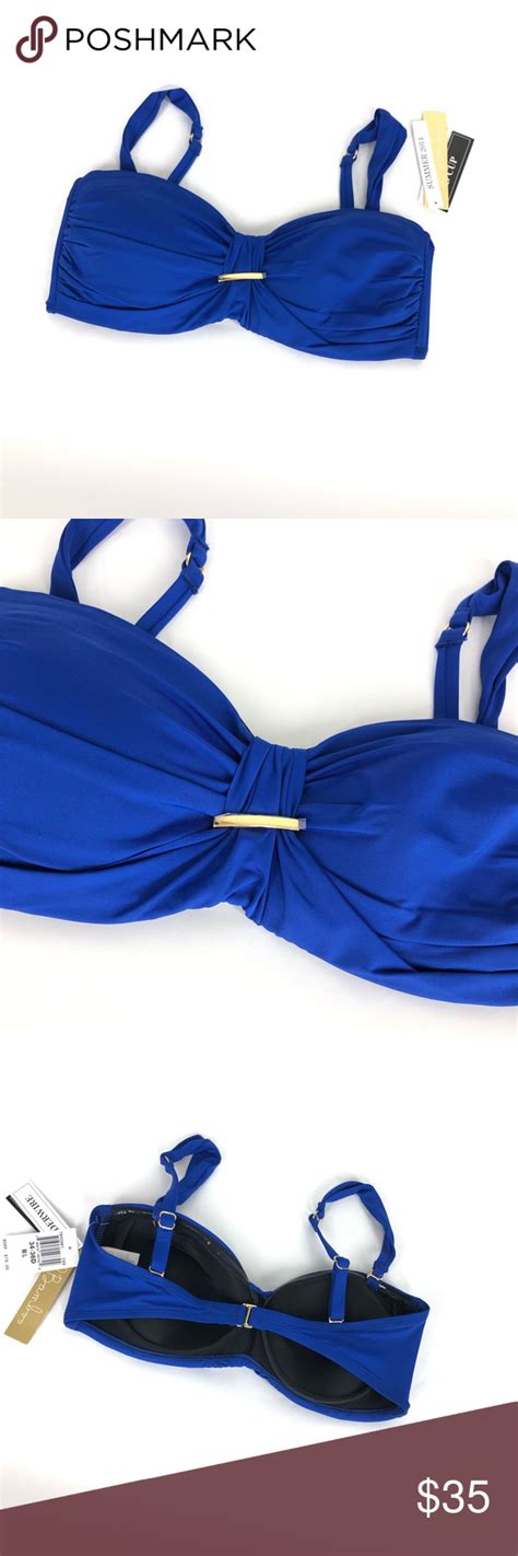 Nwt Bamboo Bikini Top Underwire Blue M L Bikini Tops Pink Bikini