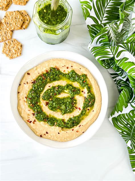 Homemade Spicy Cilantro Sauce Zhoug With Hummus Good For You Gluten