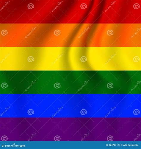 Flag Lgbt Squared Symbol Badge Oder Button Schablonendesign