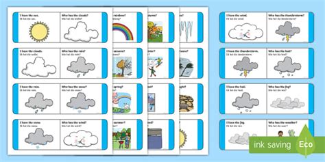 Weather Loop Cards Englishafrikaans Hecho Por Educadores