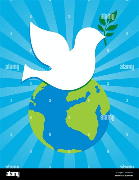 Dove Peace Symbol Sign On Earth Stock Vector Image And Art Alamy