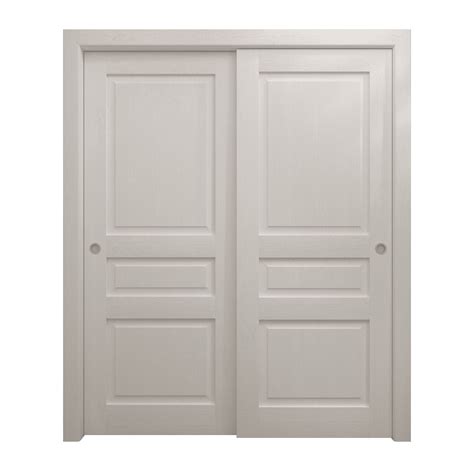 Sliding Closet Bypass Doors 36 X 80 Inches Ego 5012 Painted White Oak