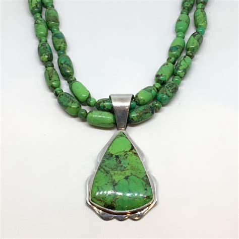 Jay King Jewelry Jay King Sterling Silver Green Turquoise Necklace