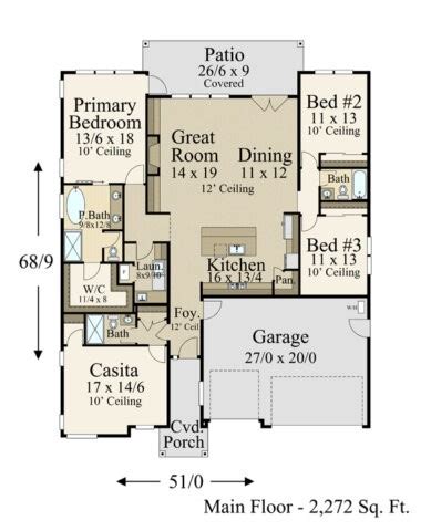 Modern One One Story Modern Home Design MM 2372