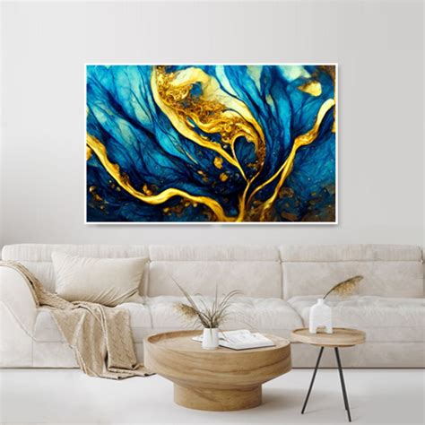 Quadro Decorativo Abstrato Dourado Ouro Elo7 Produtos Especiais