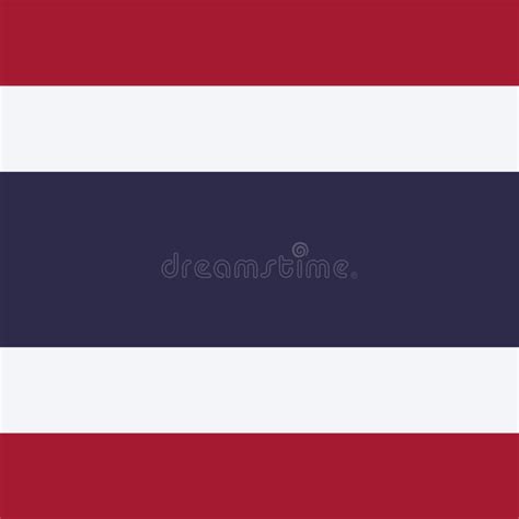 Bandera De Tailandia. Colores Rgb Correctos Stock de ilustración ...