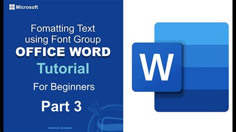 Formatting Text In Ms Word 2019 365 Using Font Groups Commands