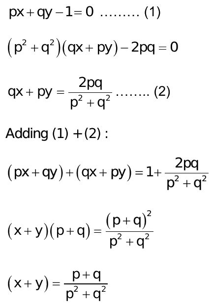 For The Pair Of Linear Equations Px Qy P Q Qx Py