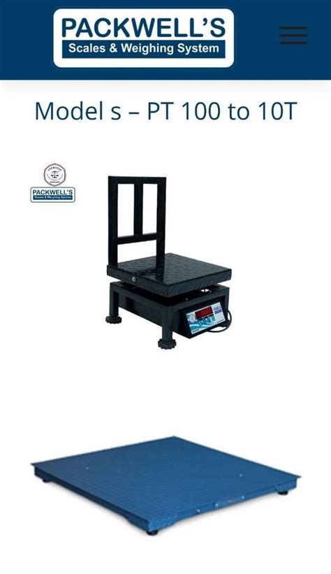 Packwell Mild Steel Digital Platform Weighing Scale Pt Ms Size