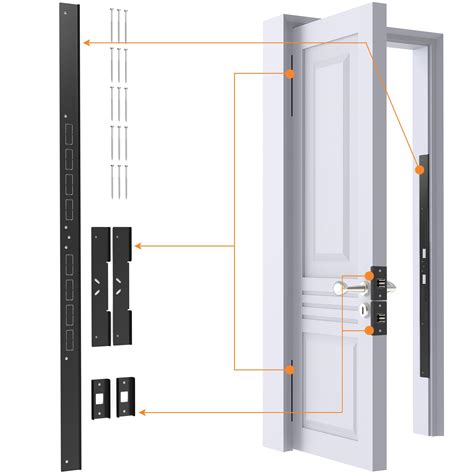 Snapklik Piece Door Reinforcement Set For Jamb Frame Hinges