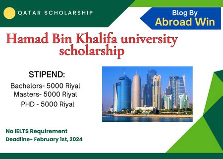 Hamad Bin Khalifa University Scholarship Abroad Win