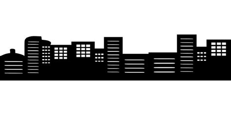 Silhouette City Buildings · Free vector graphic on Pixabay