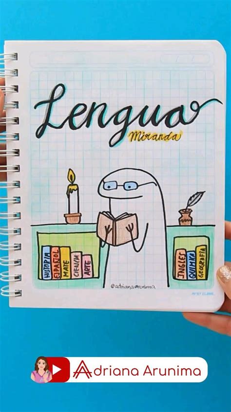 Portada de Lengua Carátula de Lengua Tapa Dibujos para matematicas