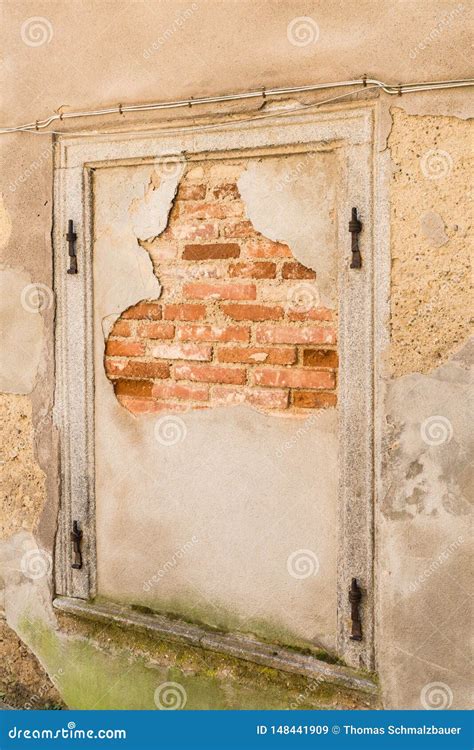 Window Bricked Up With Bricks Germany Stock Photography