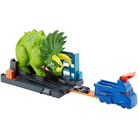 Hot Wheels City Conjunto Ataque De Triceratops Mattel Gbf97 Loja De