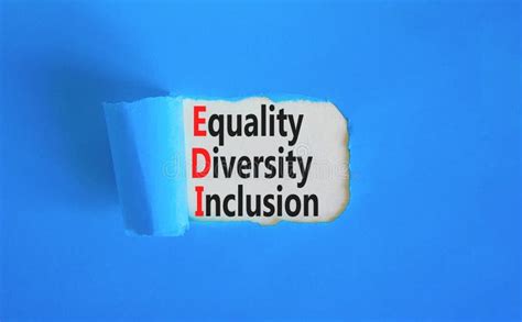 Edi Equality Diversity Inclusion Symbol Concept Words Edi Equality