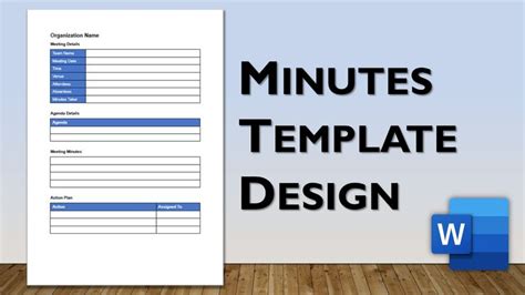 Designing A Professional Business Meeting Minutes Template