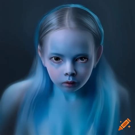 Realistic Depiction Of A Blue Ghost Girl On Craiyon