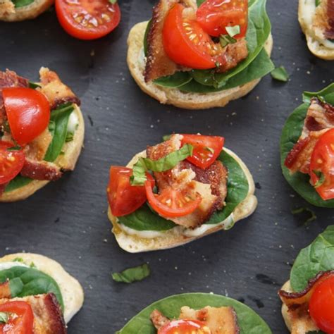 BLT Crostini Appetizer Savored Sips