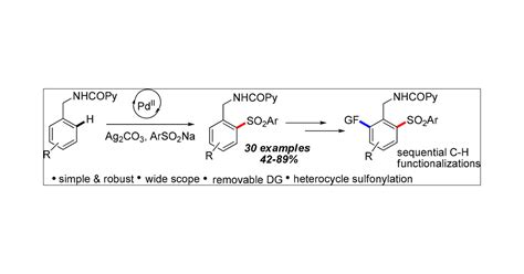 Pd Ii Catalyzed Direct Sulfonylation Of Benzylamines Using Sodium