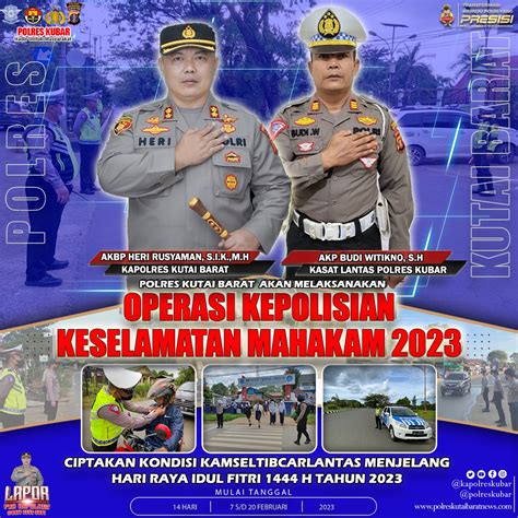 Polres Kubar Gelar Operasi Keselamatan Mahakam 2023 TELABANG KUBAR