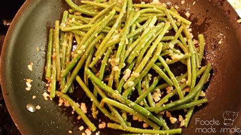 Haricot Verts With Garlic And Shallots