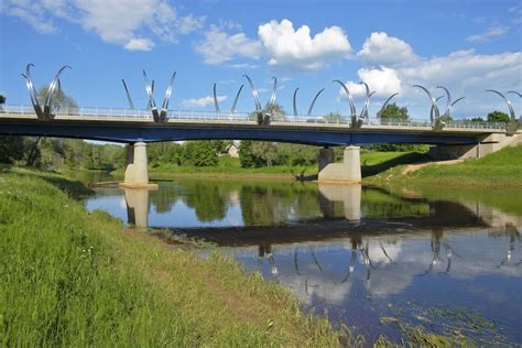 Bridge Over The Gauja In Valmiera