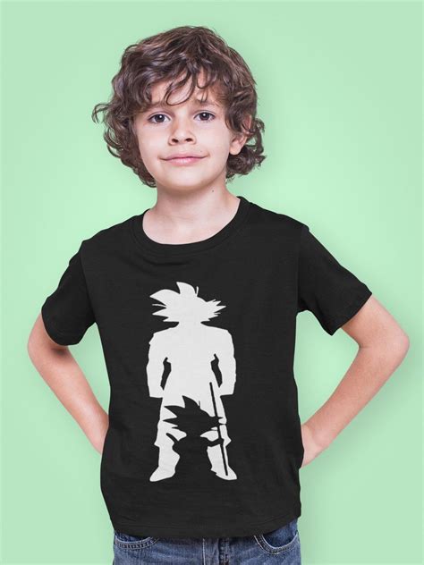 Bio Baumwolle T Shirt Dragon Ball Sylwetka Anime Comic Son Goku