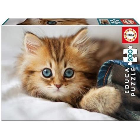 Puzzle Enfant Animaux Chaton 200 Pieces Educa Cdiscount Jeux