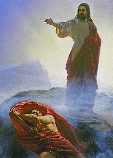 Christ Rebuking Satan Art Print by Carl Bloch