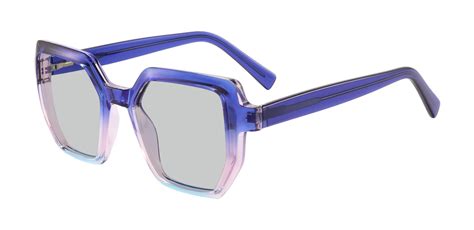 Tracy Geometric Blue Progressive Sunglasses Womens Sunglasses Payne Glasses