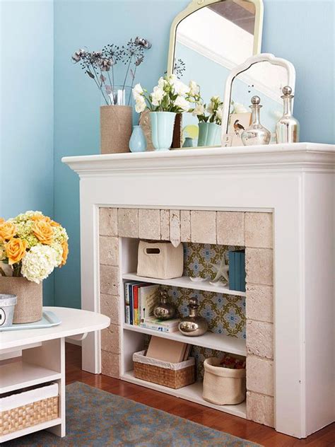 DIY Fake Fireplace Ideas | FIREPLACE DESIGN IDEAS