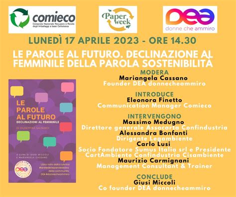 Le Parole Al Futuro Declinazione Al Femminile Della Parola Sostenibilità 17 Aprile 2023 Mcap